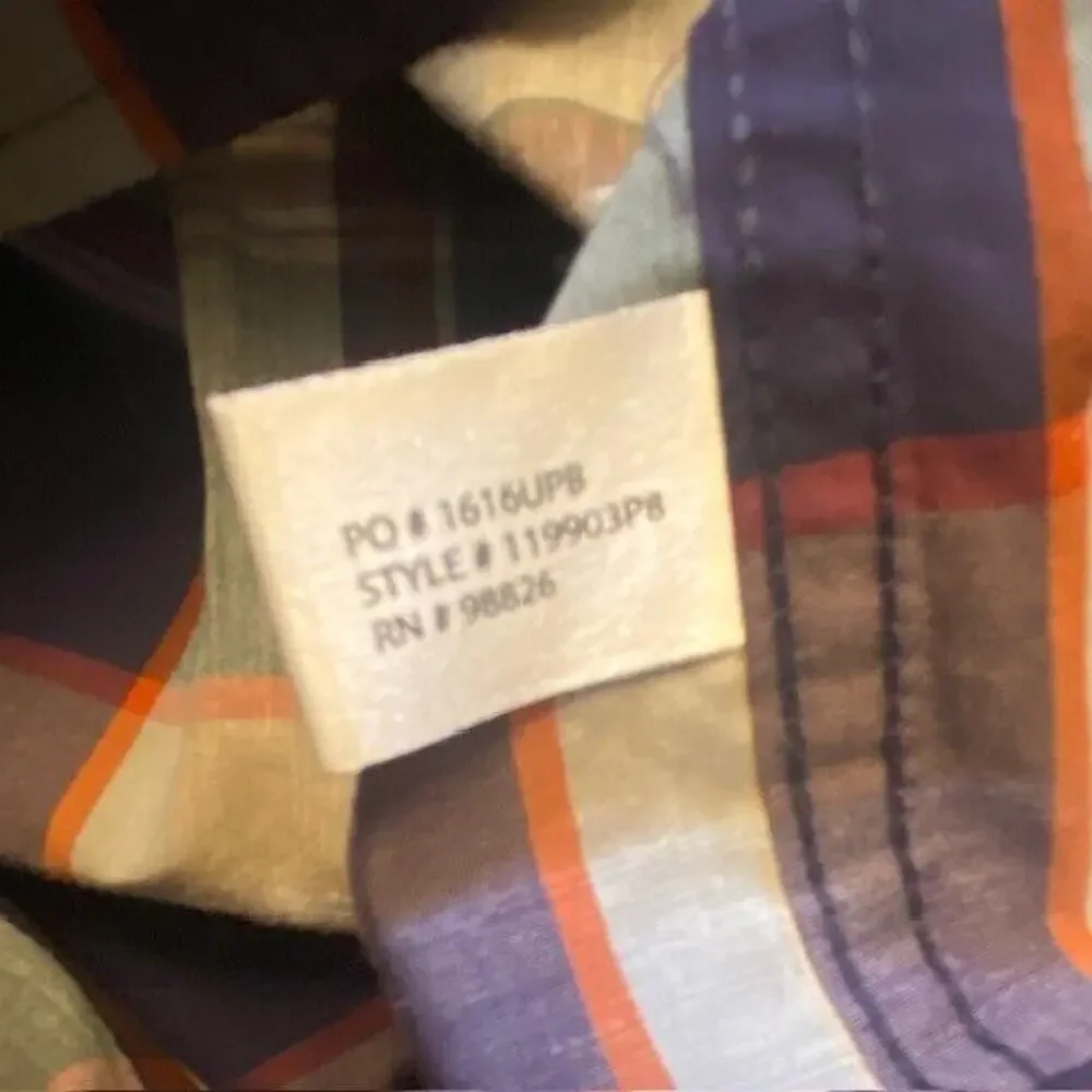 US Polo Assn Mens Medium Button Down Shirt Purple Plaid Collared Button Up Horse